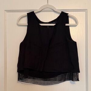 Club Monaco Black Sleeveless Top